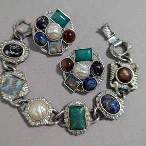 Sarah Coventry "Happy Holiday" 1961 Bracelet & Earrings